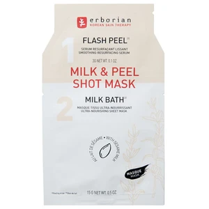 Comparateur de prix : Erborian Milk & Peel Shot Mask Masque Tissu Visage Effet Peau Neuve 15g