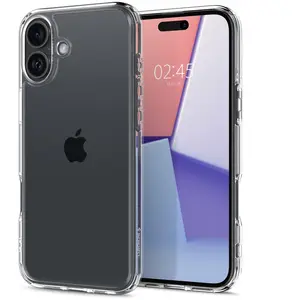 Comparateur de prix : Spigen Coque Antichoc pour iPhone 16 Bi-matière Anti-jaunissement SGP Transparent