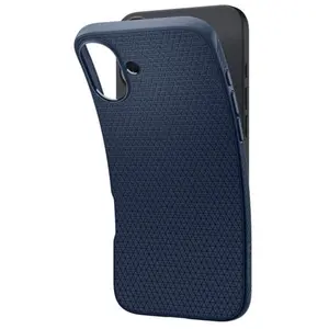 Comparateur de prix : Spigen Coque pour iPhone 16, Liquid Air, [Surface Antidérapante] 6,1 Pouces - Bleu Marin