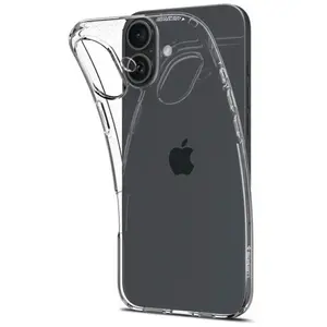 Comparateur de prix : Spigen Coque Silicone pour iPhone 16 Antichoc Design Fin Compatible Qi SGP Transparent