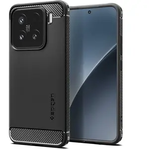 Comparateur de prix : SPIGEN Rugged Armor - Coque de protection pour téléphone portable - polyuréthanne thermoplastique (TPU) - noir - pour Xiaomi 15