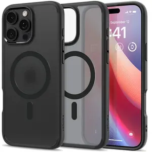 Comparateur de prix : Spigen Ultra Hybrid Mag MagSafe - Coque pour iPhone 16 Pro Max (Noir givré)