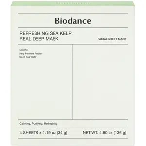 Biodance Refreshing Sea Kelp Real Masque profond 4 pièces