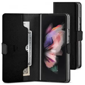 Comparateur de prix : Mercury Étui pour Galaxy Z Fold 3 Folio Aimanté avec Porte-billet Noir