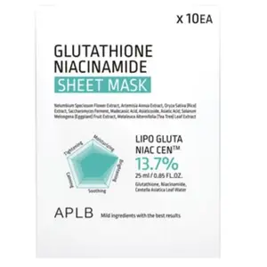 Aplb Glutatione Niacinamide Maschera in Tessuto Illuminante 25ml pas cher