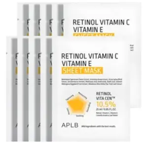APLB Retinol Vitamin C Vitamin E Sheet Mask Masque visage 1000 ml