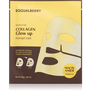 EQQUALBERRY Collagen Glow Up Hydrogel Mask masque tissu illuminateur e...