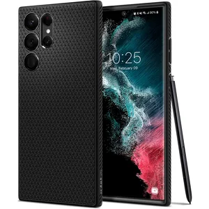 Comparateur de prix : Spigen Liquid Air Coque Compatible avec Samsung Galaxy S22 Ultra 5G - Noir Mat