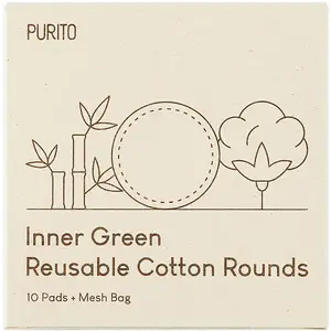 Purito Inner Green Reusable Cotton Rounds disques à démaquiller en coton 10 pcsVendu paronebioshop