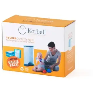 Comparateur de prix : Recharges à couches x3 pour poubelle 15l korbell