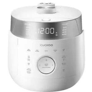Cuckoo - CRP-LHTR1009F Cuiseur à riz blanc, argent avec verre doseur pas cher