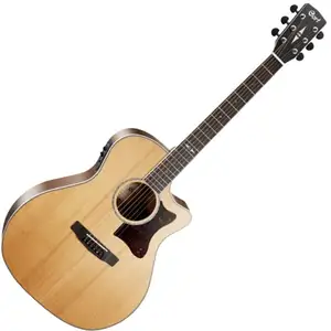 Comparateur de prix : Cort GA5F-BW-NS Natural Satin Guitare Jumbo acoustique-électrique