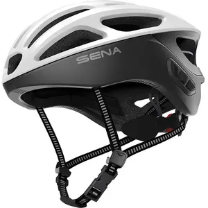 Comparateur de prix : Sena R1 EVO Casque de Vélo Connecté (Matte White, Taille M)