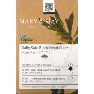 MARY & MAY Daily Safe Black Head Clear Nose Mask patch purifiant anti-...
