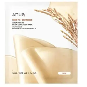 Anua Rice 70 Ceramide Glow Collagen Mask Masque visage 1 art.Vendu parnotino