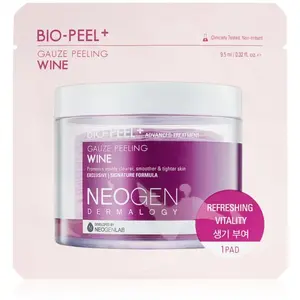 Neogen Dermalogy Bio-Peel+ Gauze Peeling Wine disques exfoliants visage pour lisser la peau et réduire les pores 1 pcs pas cher