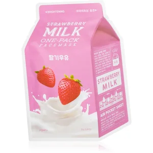 A’pieu One-Pack Milk Mask Strawberry masque tissu éclat 21 gVendu paronebioshop