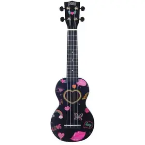 Comparateur de prix : Mahalo MA1HEBK - Ukulélé soprano coeurs et fleurs