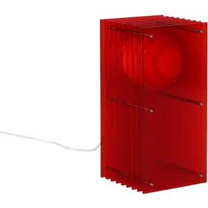 BANG LOP SMALL RECTANGLE-Lampe à poser LED Acrylique H38cm pas cher