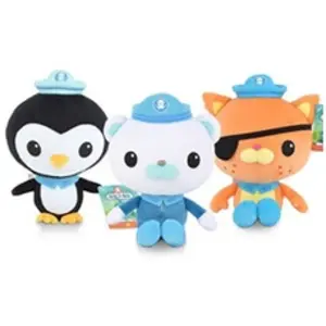 Set de 3 pièces Peluche The Octonauts Barnacles Kwazii Peso 19 cm pas cher