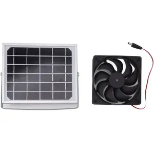 FLAMMKRAFT Ventilateur Solaire 10w Avec Panneau Monocristallin Pour Ch...Vendu parmanomano