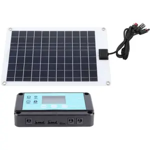 ALLAUVE Panneau Solaire 50w Avec Contrôleur Mppt 100a Pour Batterie 12...Vendu parmanomano