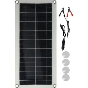 FLAMMKRAFT Panneau Solaire Polycristallin 20w Flexible Avec Contrôleur... pas cher