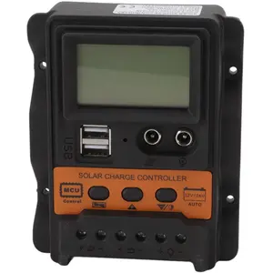 ALLAUVE Régulateur De Charge Solaire Pwm 12v/24v Avec Double Usb Et Éc...Vendu parmanomano