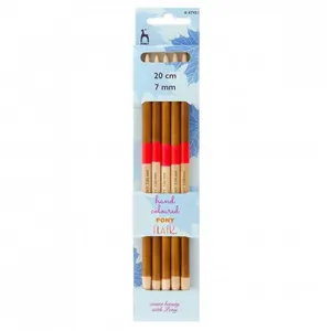 Aiguilles doubles pointes 20cm bois Flair N° 7 à 10 - Pony(...) - pas cher