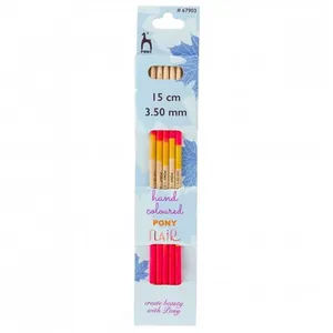 Aiguilles doubles pointes 15cm bois Flair N° 3,5 à 5 - Pony(...) -