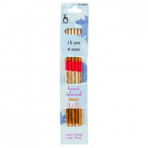 Aiguilles doubles pointes 15cm bois Flair N° 3,5 à 5 - Pony(...) -