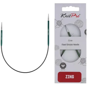 KnitPro K47054 Aiguilles à Tricoter circulaires, Métal, Grün, 25cm / 3mm