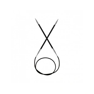 KnitPro KP41203 Aiguilles Fixes Circulaires Bois Noir/Argent 100 cm x 2,5 mm
