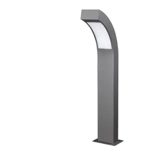 LAMPENWELT Lucande, luminaire pour socle LED, Lennik, 60 cm, anthracite, métal