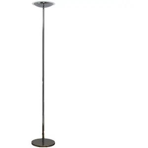 Lindby Lampadaire à éclairage indirect LED Malea, 180 cm, chrome, métalVendu parluminaire