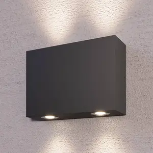 Comparateur de prix : Lucande - led Applique Exterieur 'Henor' en aluminium - graphite