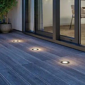 Lucande Led Spot encastrable dans le sol 'ava' en aluminium pas cher