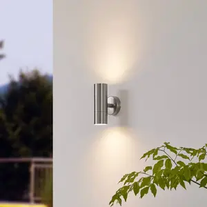 Comparateur de prix : Lindby Applique d'extérieur Hakan en inox à 2 lampes