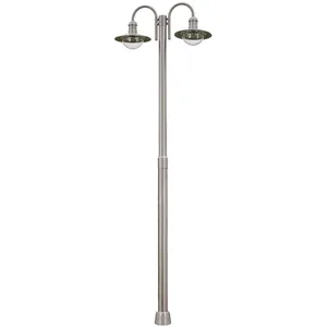 Comparateur de prix : Lindby lampadaire d'extérieur Damion, 200 cm, à 2 lampes, E27, IP44