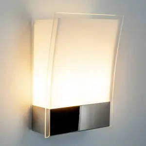 Comparateur de prix : Appliques murales Lindby Malthe, hauteur 27 cm, chrome, verre, métal