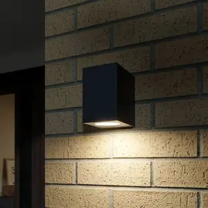 LUCANDE Applique extérieure LED - LAMPENWELT.COM - Lorik - Aluminium - Noir - IP54 pas cher