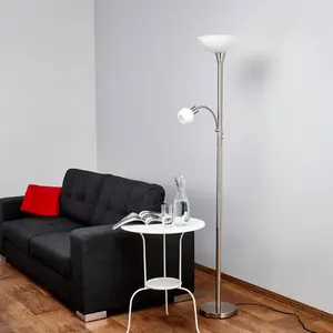Comparateur de prix : Lindby - Lampadaire 'Elaina' en métal pour salon & salle à manger