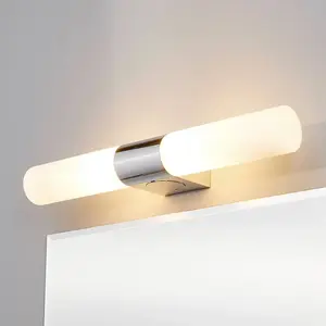 LINDBY Applique Murale à intensité variable 'Ziva' en métal pour salle de bain pas cher