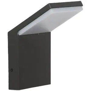 LAMPENWELT.COM Lucande, applique d'extérieur LED Nevio, 17 cm, anthracite, aluminium pas cher
