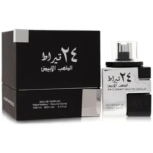 Comparateur de prix : 24 Carat White Gold by Lattafa for Men - 3.4 oz EDP Spray