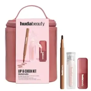 HUDA BEAUTY Lip & Cheek Blushed Nudes Kit - Coffret maquillage  pas cher