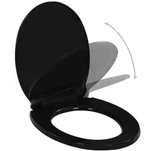 VIDAXL BEST SELLER Abattant WC à fermeture en douceur - Libération rapide - Noir - Sièges de toilettes & de bidets - 8951976Vendu parcdiscount