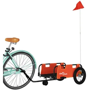 VIDAXL Remorque de bicyclette VENTE-FLASH - Remorque de vélo - orange ...Vendu parcdiscount