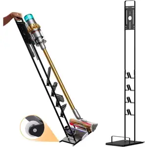 OLY MAGIC Support pour Aspirateur Dyson V15 V12 V11 V10 V8 V7 V6 avec Roues, Support de Rangement en Métal pour Dyson, Support pour Aspirateur