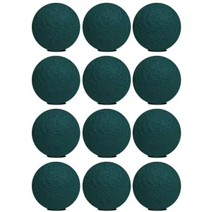 Non communiqué Lot de 12 boule tissu décoratif suspendu pour fête, christms guirlande ornement, boule brillant et scintillant coloris bleu pétrole - Diamètre 6 cm -JUANIO-